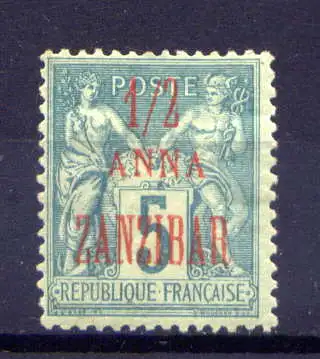 (001) Französisch - Sansibar Nr.27                   **  postfrisch