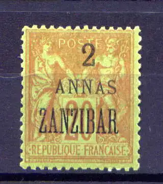 (003) Französisch - Sansibar Nr.30                   *  ungebraucht