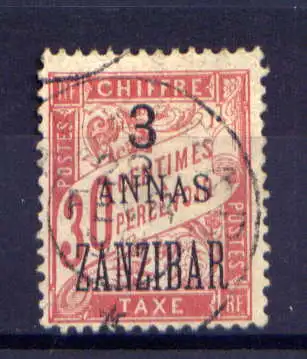(008) Französisch - Sansibar Porto Nr.4                   O  gestempelt