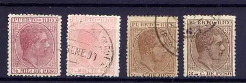 (010)  Puerto Rico Nr.68/70         O  gestempelt + (*)  ohne Gummierung