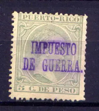 (033)  Puerto Rico Zz Nr.6        (*)  ohne Gummierung