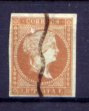 (003)  Spanisch-Westindien Nr.7        O  Handschriftlich