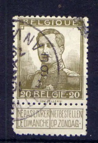 (2318) Belgien Nr.93        O  gestempelt