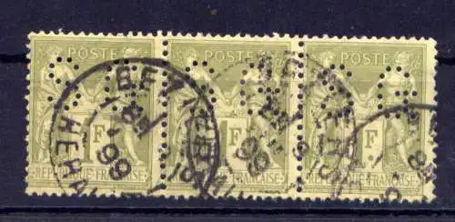 (2208) Frankreich Nr.67 II (3) Streifen                 O  gestempelt