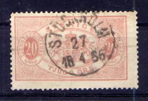 (2086) Schweden Dienst Nr.7 B           O  gestempelt