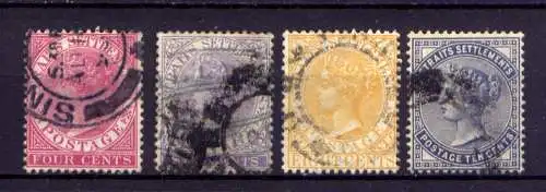 (008) Straits Settlements Nr.31/4          O  gestempelt
