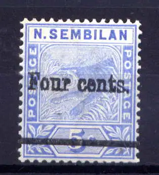 (005) Malaiische Staaten Negri Sembilian Nr.18            (*)  ohne Gummierung