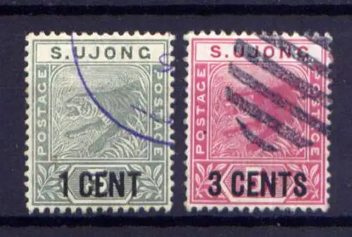 (005) Malaiische Staaten Sungei Ujong Nr.17/8            O  gestempelt