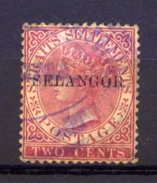 (003) Malaiische Staaten Selangor Nr.7 VII            O  gestempelt