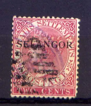 (004) Malaiische Staaten Selangor Nr.7 V            O  gestempelt