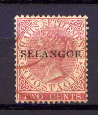 (005) Malaiische Staaten Selangor Nr.7 V            O  gestempelt