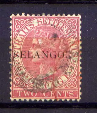 (006) Malaiische Staaten Selangor Nr.7 V            O  gestempelt