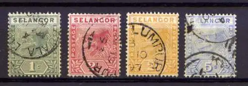 (007) Malaiische Staaten Selangor Nr.10/3            O  gestempelt
