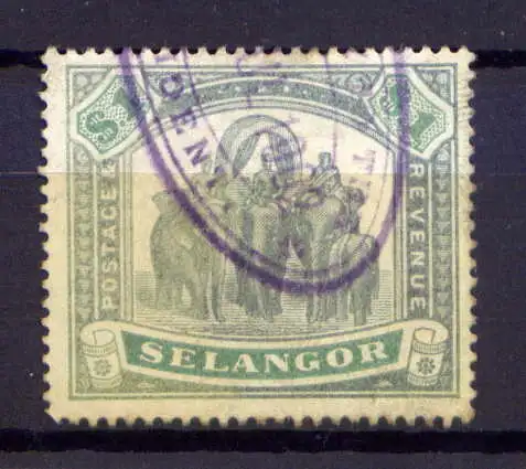 (010) Malaiische Staaten Selangor Nr.22            O  gestempelt