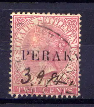 (006) Malaiische Staaten Perak Nr.4 III            O  gestempelt