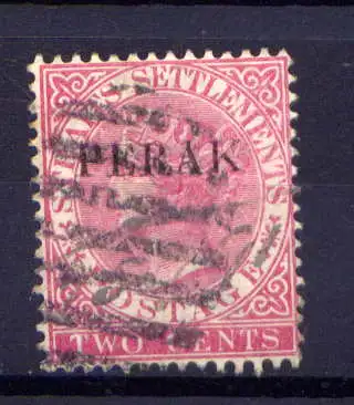 (008) Malaiische Staaten Perak Nr.4 IV            O  gestempelt