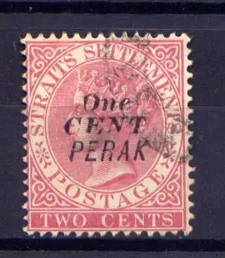 (013) Malaiische Staaten Perak Nr.9 II            O  gestempelt