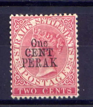 (014) Malaiische Staaten Perak Nr.9 VII            *  ungebraucht