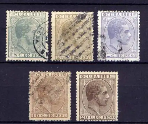 (284) Karibische Insel ex.Nr.36/41              O  gestempelt + (*)  ohne Gummierung