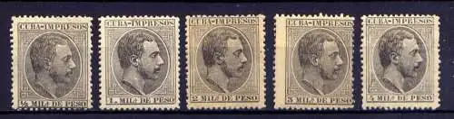 (289) Karibische Insel Nr.58/62              O  gestempelt + (*)  ohne Gummierung