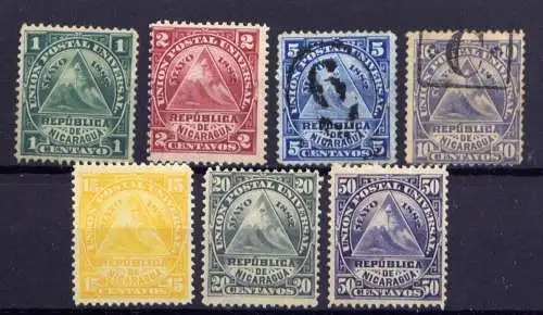 (272) Nicaragua Nr.13/9         *  ungebraucht + O  gestempelt + (*)  ohne Gummierung