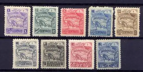 (279) Nicaragua Nr.40/9         *  ungebraucht + **  postfrisch
