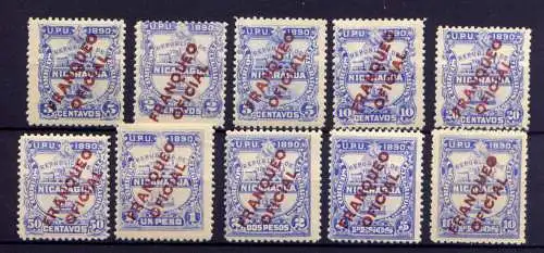 (284) Nicaragua Dienst Nr.1/10         *  ungebraucht 