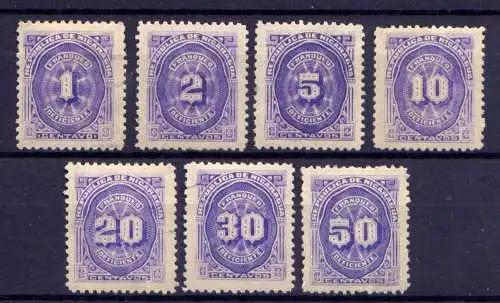 (295) Nicaragua Porto Nr.8/14        *  ungebraucht + **  postfrisch