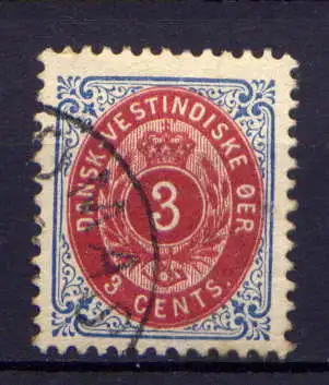 (010) Dänisch Westindien Nr.17        O  gestempelt