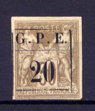 (004) Guadeloupe Nr.1                     (*)  ohne Gummierung