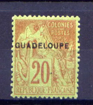 (018) Guadeloupe Nr.18                     *  ungebraucht
