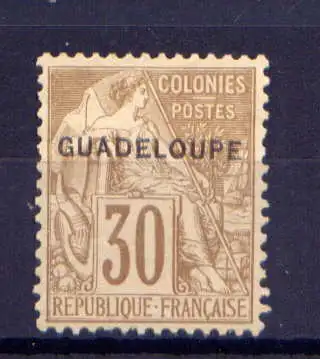 (020) Guadeloupe Nr.20                     (*)  ohne Gummierung