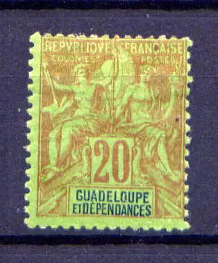 (028) Guadeloupe Nr.33                     *  ungebraucht