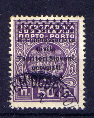 (1470) Italien Besetzung Laibach Porto Nr.6          O  gestempelt