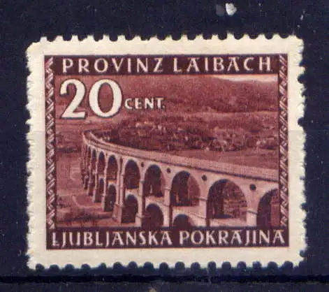 (091) Deutsche Besetzung Laibach Nr.47          **  postfrisch