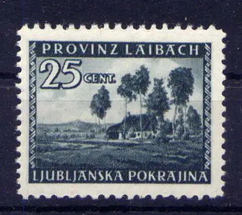 (092) Deutsche Besetzung Laibach Nr.48          **  postfrisch