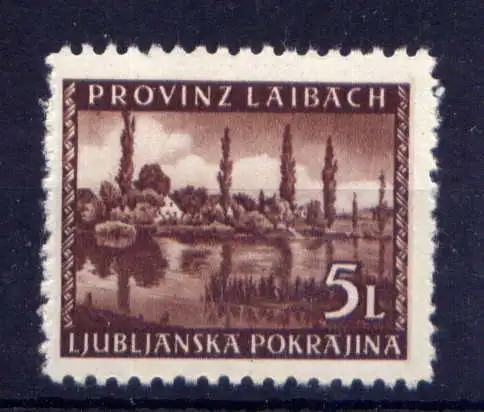 (100) Deutsche Besetzung Laibach Nr.57          **  postfrisch