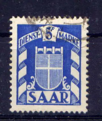 (343) Saarland Dienst Nr.37                  O  gestempelt
