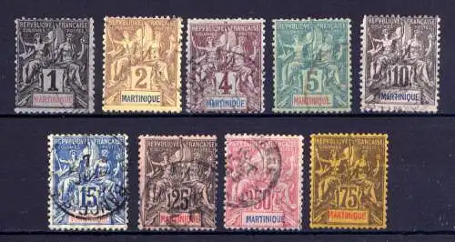 (011) Martinique ex.Nr.26/37                 O  gestempelt + *  ungebraucht