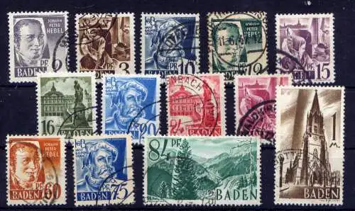 (203) Französische Zone Nr.1/13         O  gestempelt / Baden