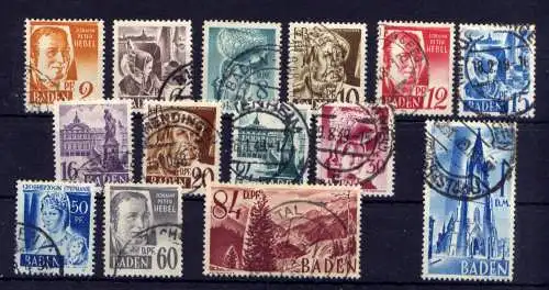 (204) Französische Zone Nr.14/27         O  gestempelt / Baden