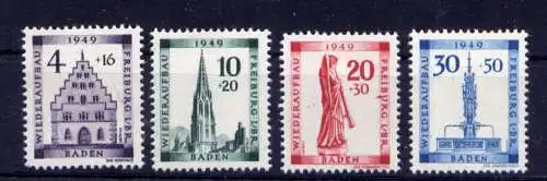 (206) Französische Zone Nr.38/41         *  ungebraucht / Baden