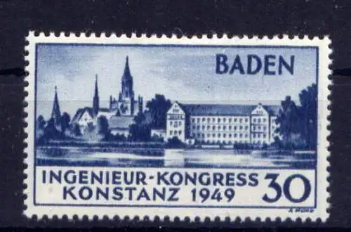 (208) Französische Zone Nr.46         *  ungebraucht / Baden