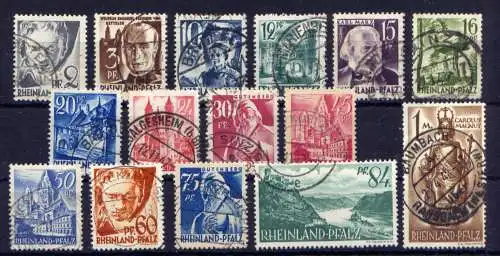(209) Französische Zone Nr.1/15         O  gestempelt / Rheinland - Pfalz