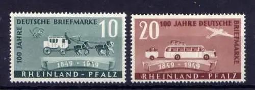 (214) Französische Zone Nr.49/50         *  ungebraucht / Rheinland - Pfalz