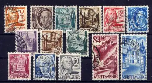 (216) Französische Zone Nr.14/27         O  gestempelt / Württemberg