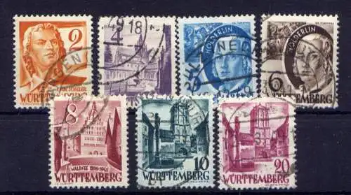 (217) Französische Zone Nr.28/34         O  gestempelt / Württemberg