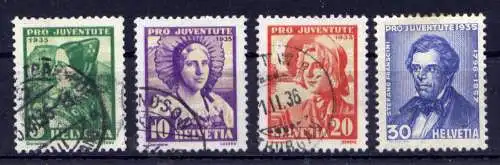 (2755) Schweiz Nr.287/90           O  gestempelt + *  ungebraucht