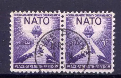 (7243) USA Nr.627 Paar                      O  gestempelt