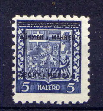 (401) Böhmen und Mähren Nr.1           **  postfrisch / Deutsches Reich